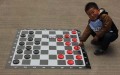 Warcaby tarasowe z tworzywa GKC-3 pionki + szachownica