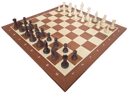 Staunton nr 6 z figurami w kasetce /deska brąz/ + 2 hetmany gratis!