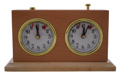 DT10a-Zegar drewniany z podstawką naturalny